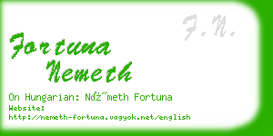 fortuna nemeth business card